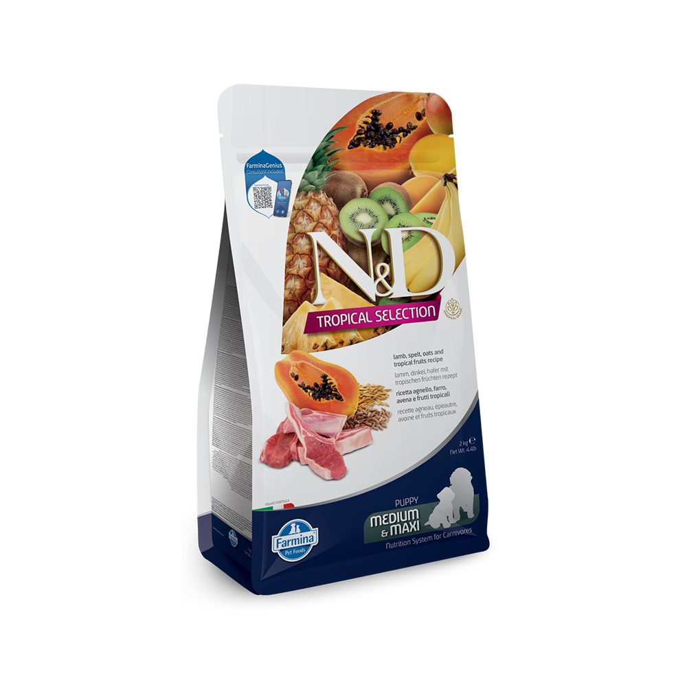 Farmina - Dog - N&D Tropical Selection Puppy Large Breed Lamb & Tropical Fruits Recipe