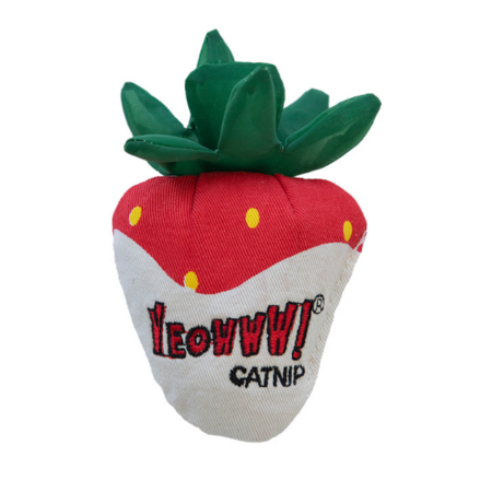 Yeowww! - Cat - Catnip Strawberry White Dipped