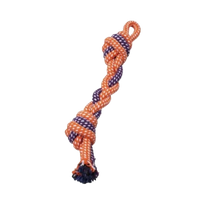 BüD'z - Dog - Rope Toy Braided with 2 Knots Orange & Purple