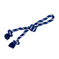 BüD'z - Dog - Rope Toy Double with 3 Knots Gray & Blue