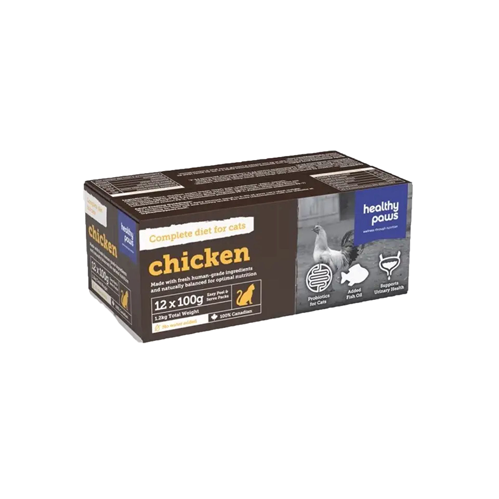 Healthy Paws - Cat - Frozen Raw Complete Dinner Chicken