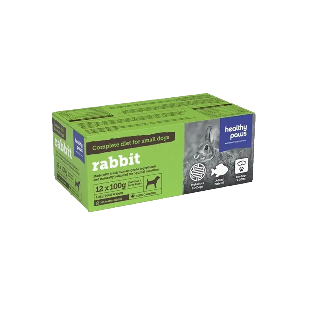 Healthy Paws - Dog - Frozen Raw Small Canine Complete Dinner Rabbit