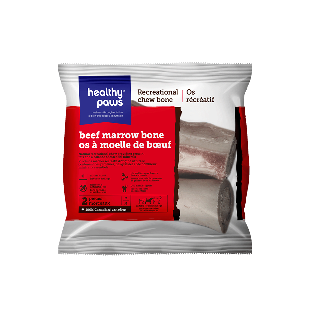 Healthy Paws - Dog - Frozen Raw Recreational Beef Marrow Bones