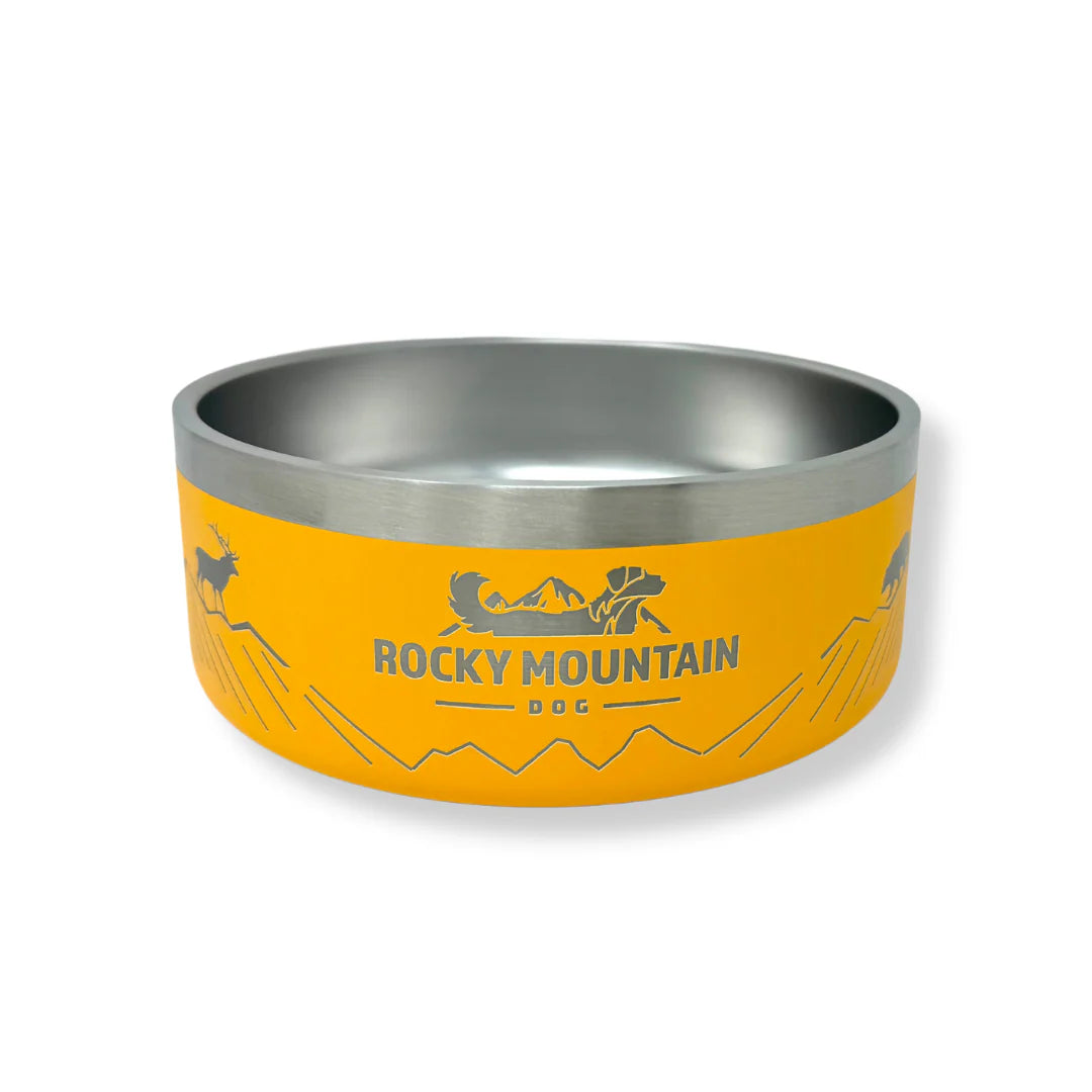 Rocky Mountain Dog - Dog - Bowl - Stainless Steel Yellow