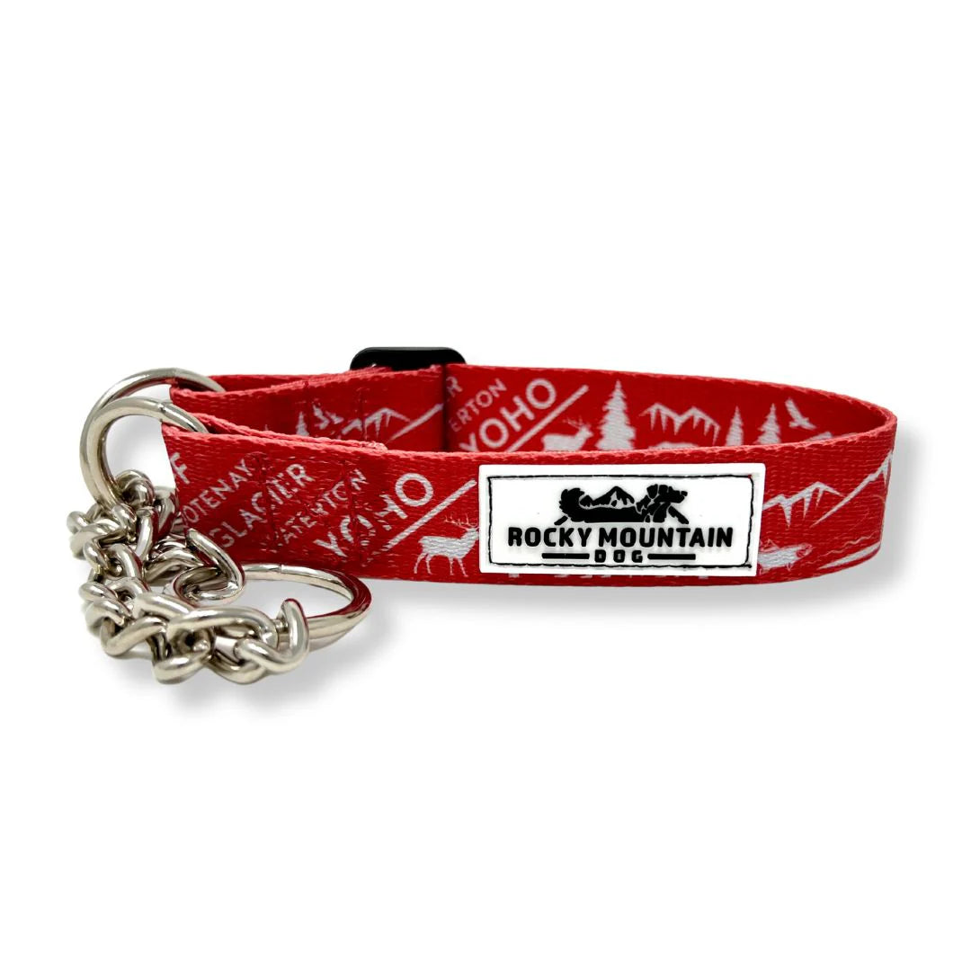Rocky Mountain Dog - Dog - Collar Canadian Rockies Martingale Red