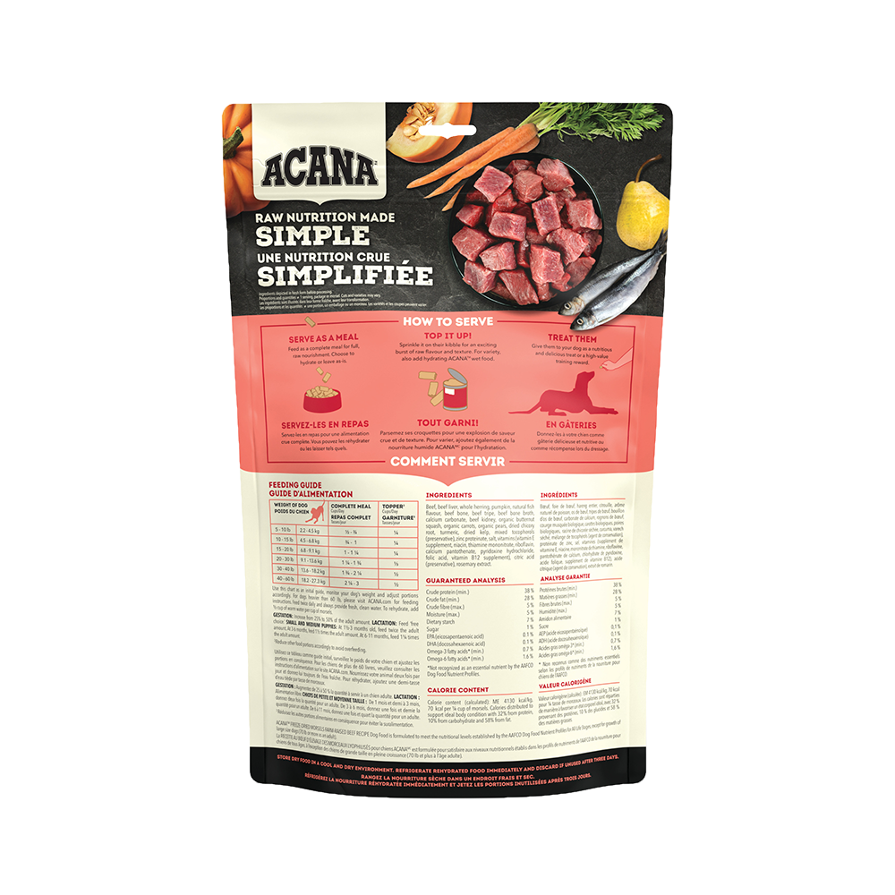 ACANA - Dog - Freeze Dried Morsels Ranch Raised Beef Recipe