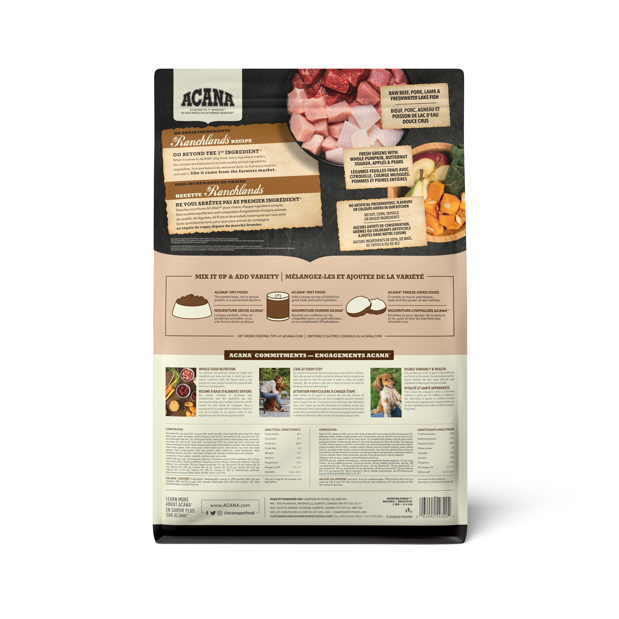 ACANA - Dog - Highest Protein Ranchlands