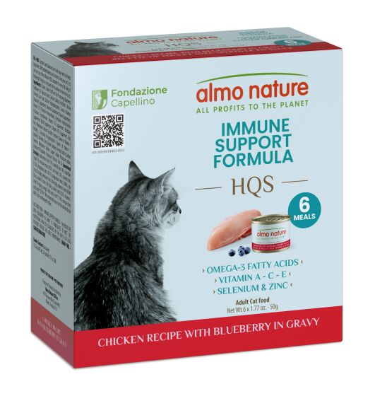 Almo Nature - Cat - HQS Functionals Immune Support Chicken & Blueberry Recipe in Gravy