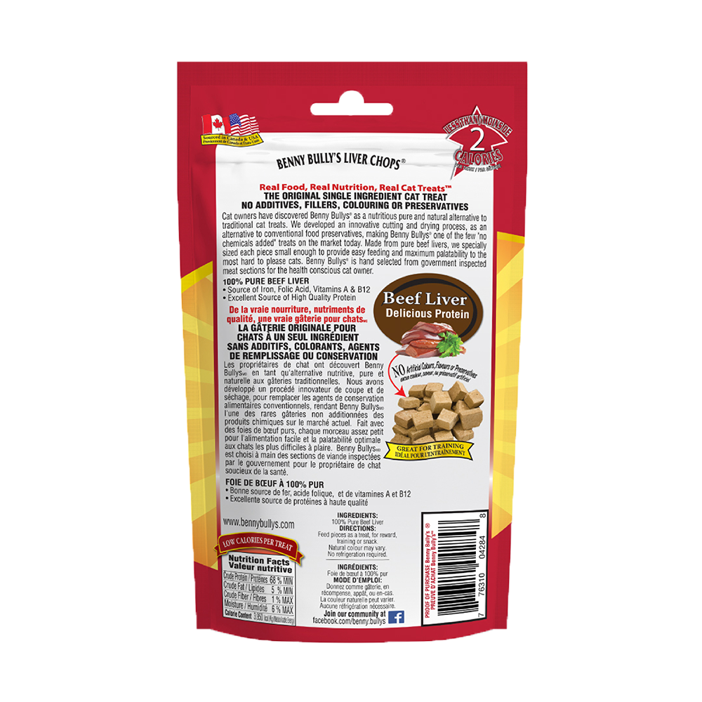 Benny Bully's - Cat - Freeze Dried Treats Liver Chops