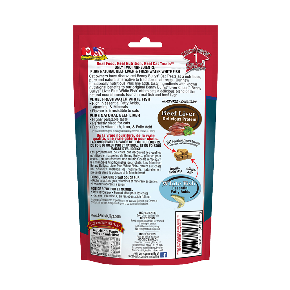 Benny Bully's - Cat - Freeze Dried Treats Beef Liver & Real Fish