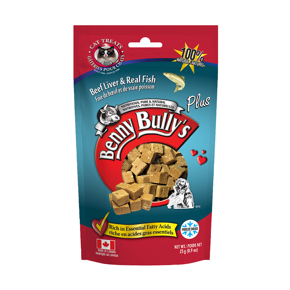 Benny Bully's - Cat - Freeze Dried Treats Beef Liver & Real Fish