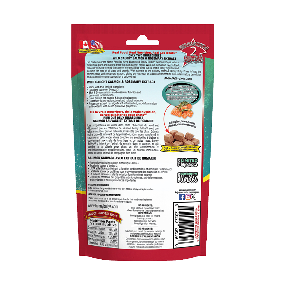 Benny Bully's - Cat - Freeze Dried Treats Pure Salmon & Rosemary Extract