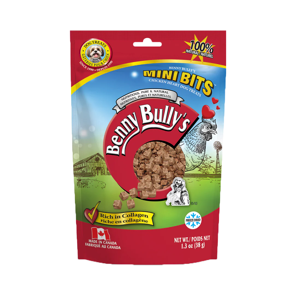 Benny Bully's - Dog - Freeze Dried Treats Chicken Heart Mini Bits