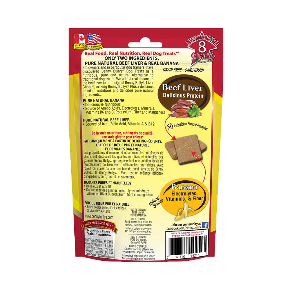 Benny Bully's - Dog - Freeze Dried Treats Beef Liver & Real Banana