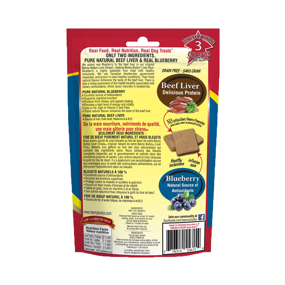Benny Bully's - Dog - Freeze Dried Treats Beef Liver & Real Blueberry