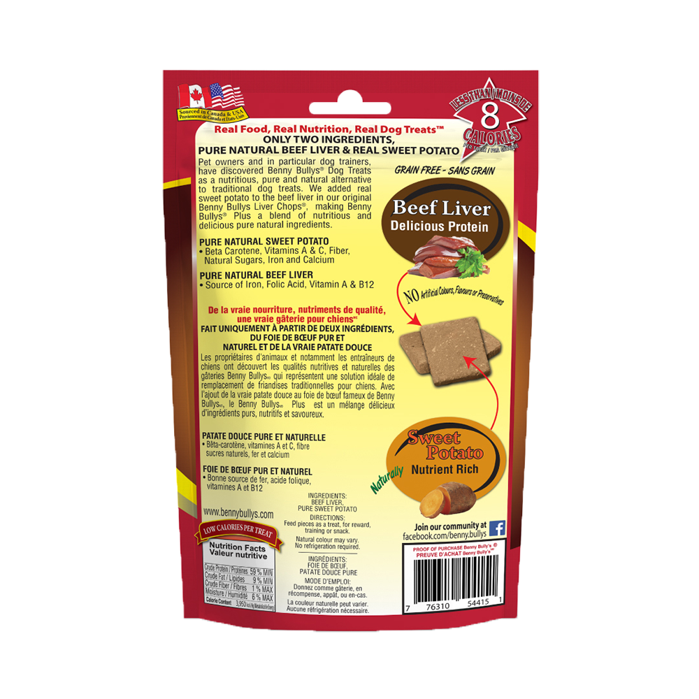 Benny Bully's - Dog - Freeze Dried Treats Beef Liver & Real Sweet Potato