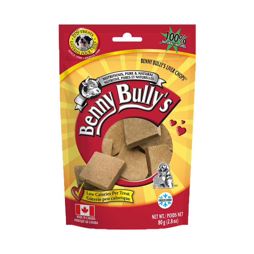 Benny Bully's - Dog - Freeze Dried Treats Beef Liver Chops