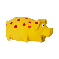 BüD'z - Dog - Latex Toy Spotted Pig Squeaker Yellow