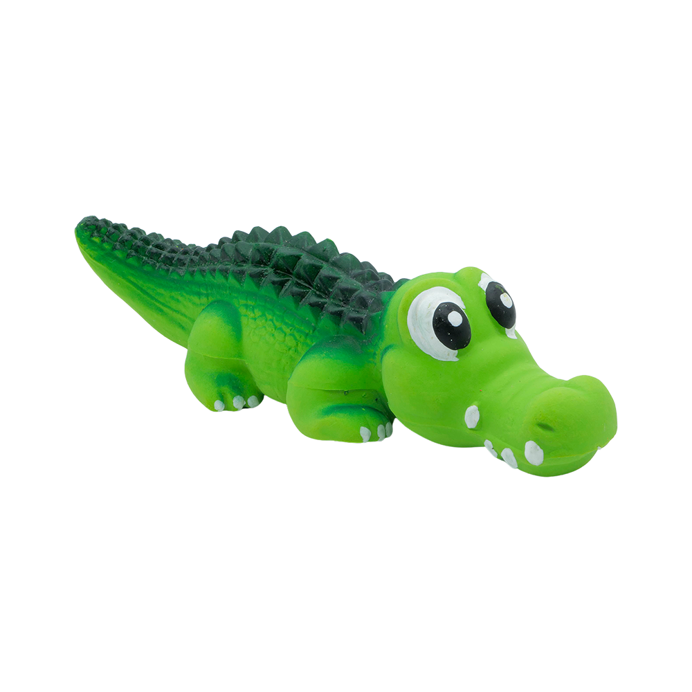 BüD'z - Dog - Latex Toy Squeaker Alligator Green