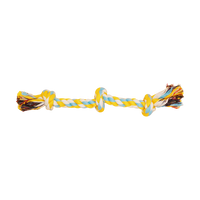 BüD'z - Dog - Toy Rope - With 3 Knots Sky Blue & Yellow