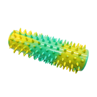 BüD'z - Dog - Rubber Toy Spike Cylinder Yellow & Green