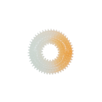 BüD'z - Dog - Rubber Toy Luminous Spiked Donut Orange