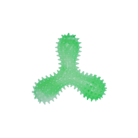 BüD'z - Dog - Rubber Toy Luminous Spiked Triskelion Green