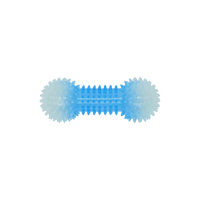 BüD'z - Dog - Rubber Toy Luminous Spiked Dumbbell Blue