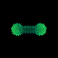 BüD'z - Dog - Rubber Toy Luminous Spiked Dumbbell Blue