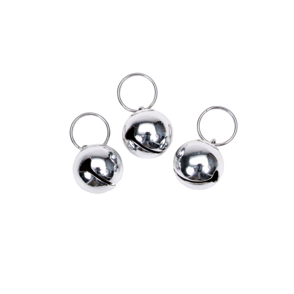 Coastal - Dog - Round Bells Silver 3pk