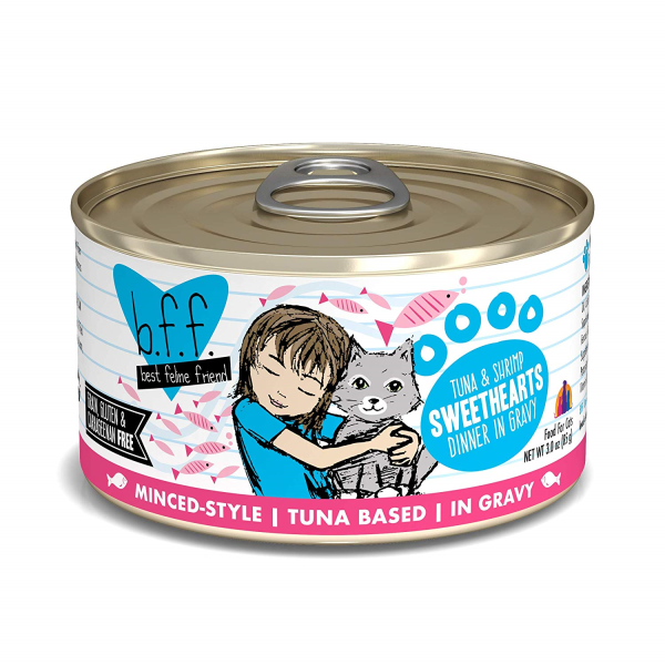 Best Feline Friend - Cat - Originals Minced Tuna & Shrimp Sweethearts Dinner in Gravy