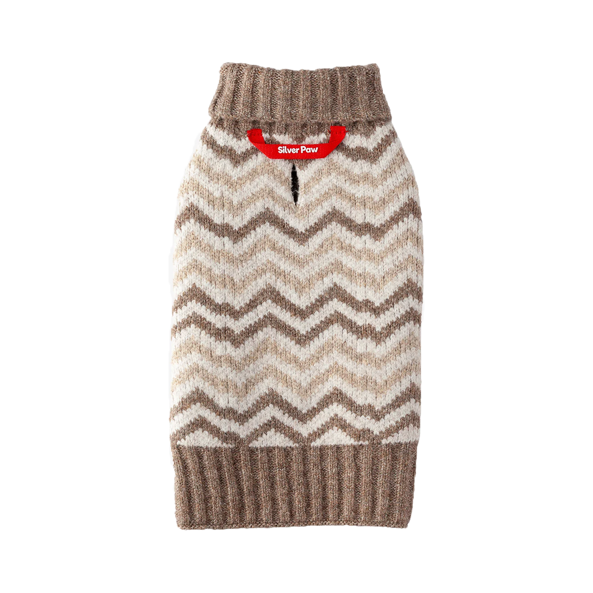 Silver Paw - Dog - Casey Chevron Sweater Beige