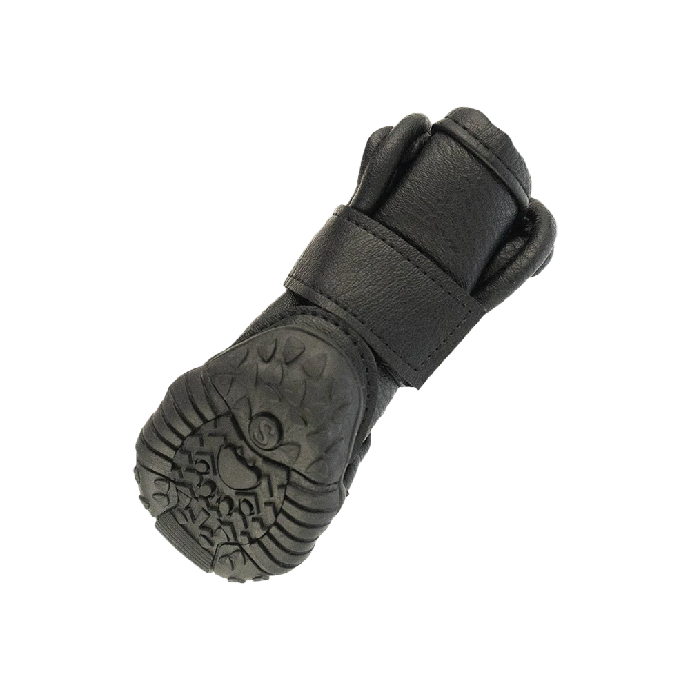 Silver Paw - Dog - Cedar Faux Leather Boots Black