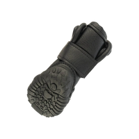 Silver Paw - Dog - Cedar Faux Leather Boots Black