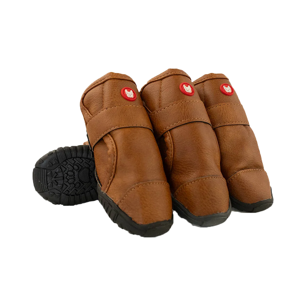 Silver Paw - Dog - Cedar Faux Leather Boots Tan