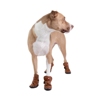 Silver Paw - Dog - Cedar Faux Leather Boots Tan