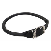 Circle T - Dog - Oak Tanned Leather Round Collar Black