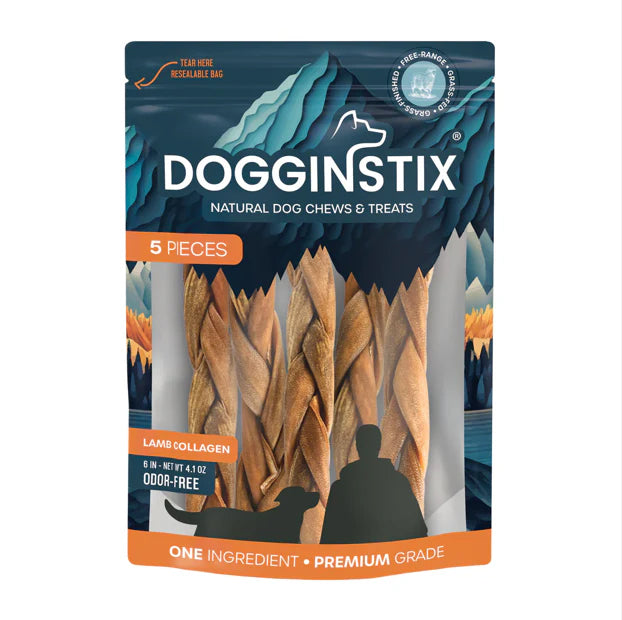 Dogginstix - Dog - Braided Lamb Collagen