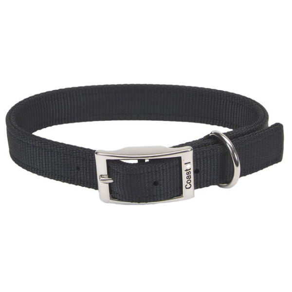 Coastal - Dog - DoublePly Standard Nylon Collar Black