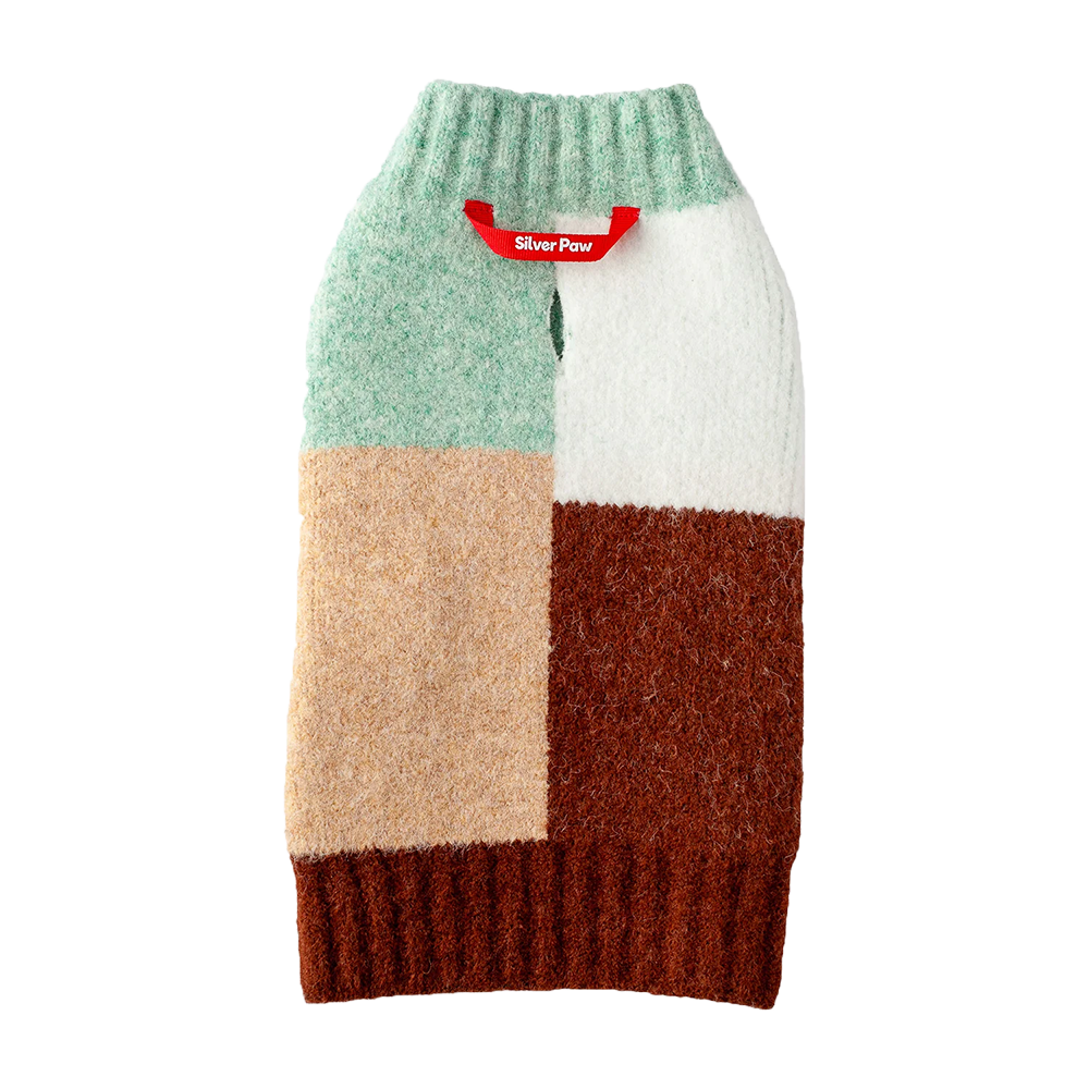 Silver Paw - Dog - Ellis Colour Block Sweater Mint