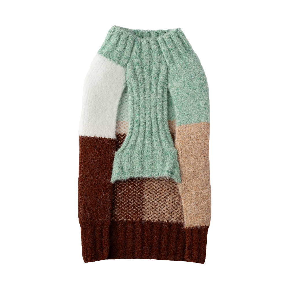 Silver Paw - Dog - Ellis Colour Block Sweater Mint