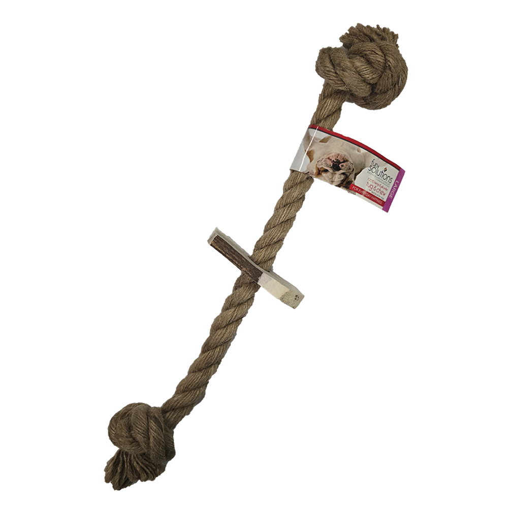 Fun Solutions - Dog - Antler & Hemp Tug - Elk