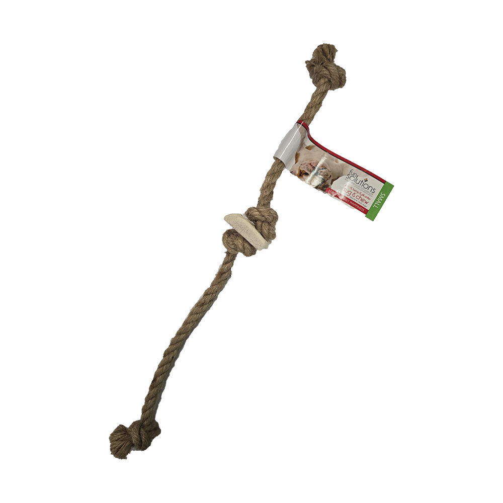Fun Solutions - Dog - Antler & Hemp Tug - Elk
