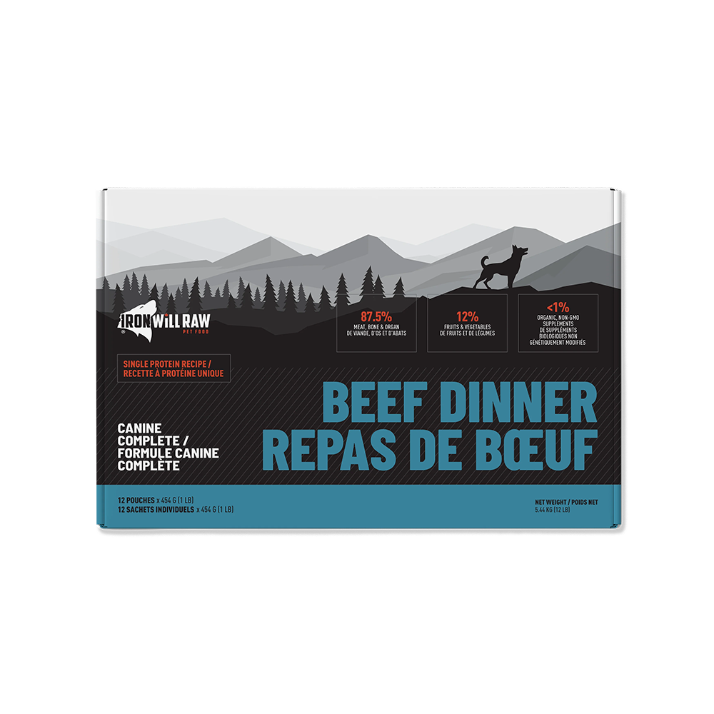 Iron Will Raw - Dog - Canine Complete Beef Single Protein