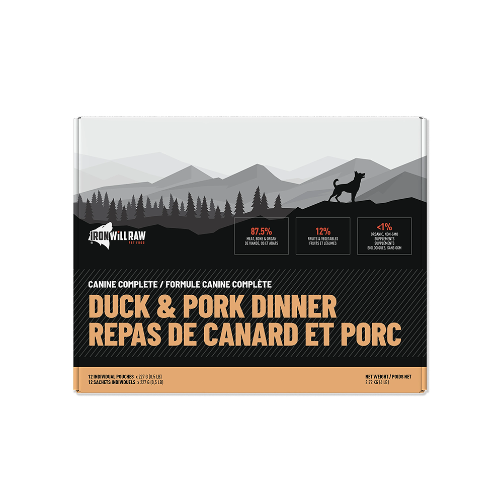 Iron Will Raw - Dog - Canine Complete Duck & Pork Dinner