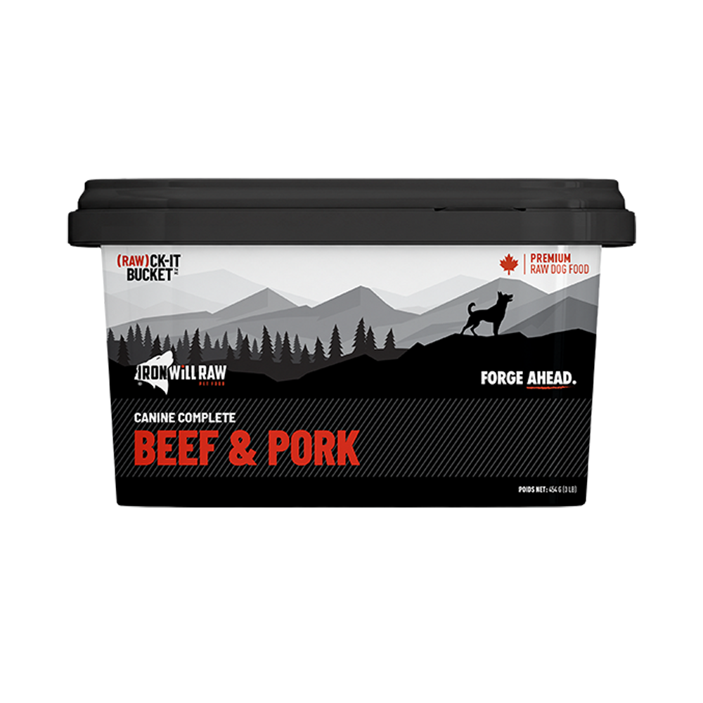 Iron Will Raw - Dog - Canine Complete (Raw)ck-It Bucket Beef & Pork