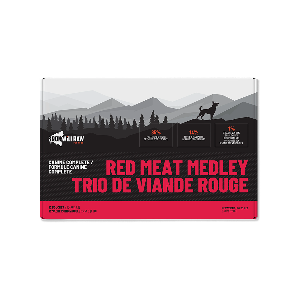Iron Will Raw - Dog - Canine Complete Red Meat Medley
