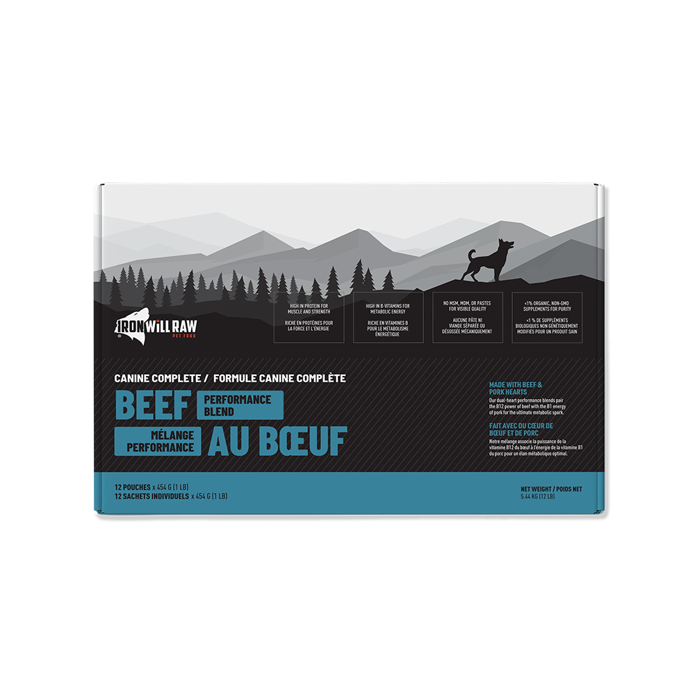 Iron Will Raw - Dog - Canine Complete Performance Blend Beef