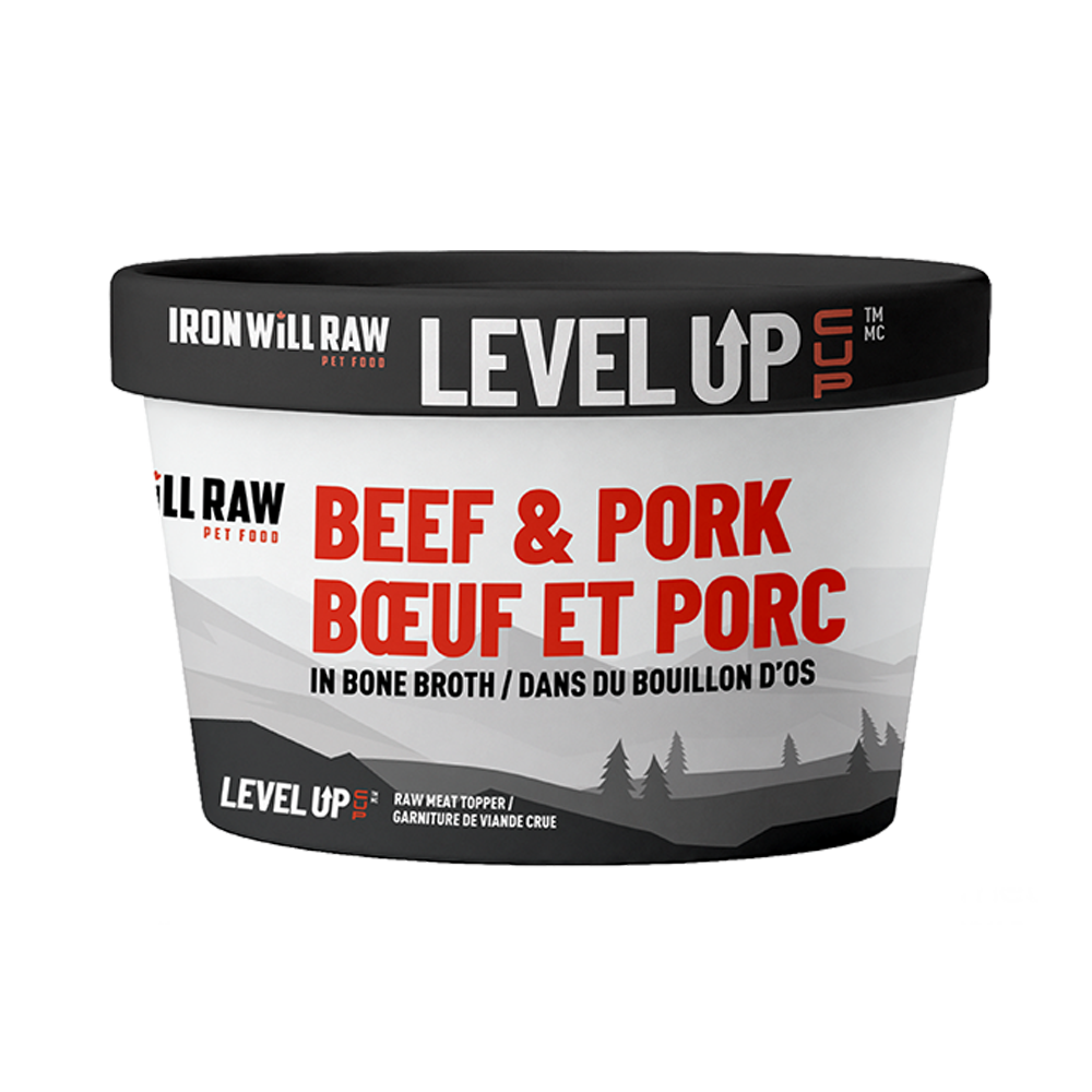 Iron Will Raw - Dog - Level Up Cup Beef & Pork