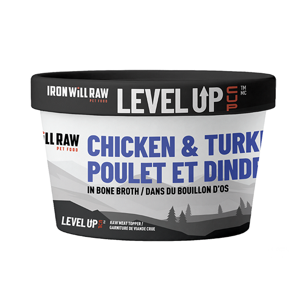Iron Will Raw - Dog - Level Up Cup Chicken & Turkey